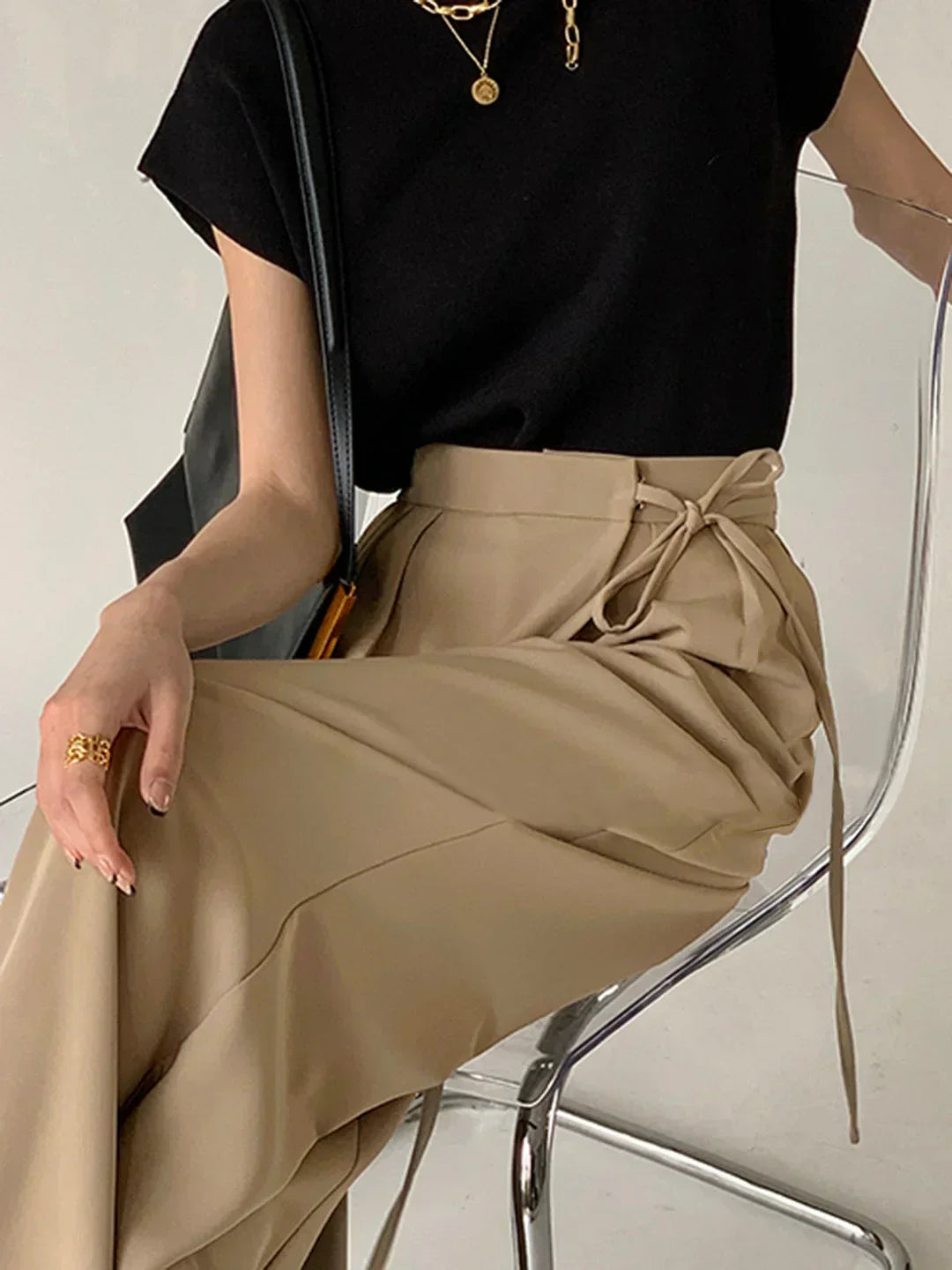 Vellaro pantalón ancho con lazada