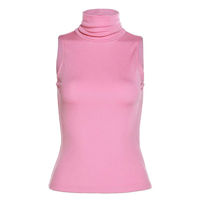 Vellaro top de cuello alto en canalé