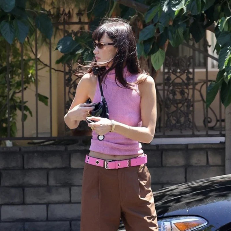 Vellaro top de cuello alto en canalé