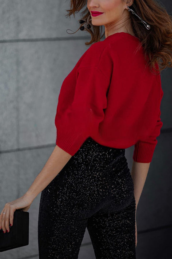 Vellaro pantalón de lentejuelas con cintura elástica