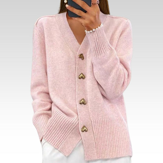 Vellaro cardigan elegante con botones en forma de corazón